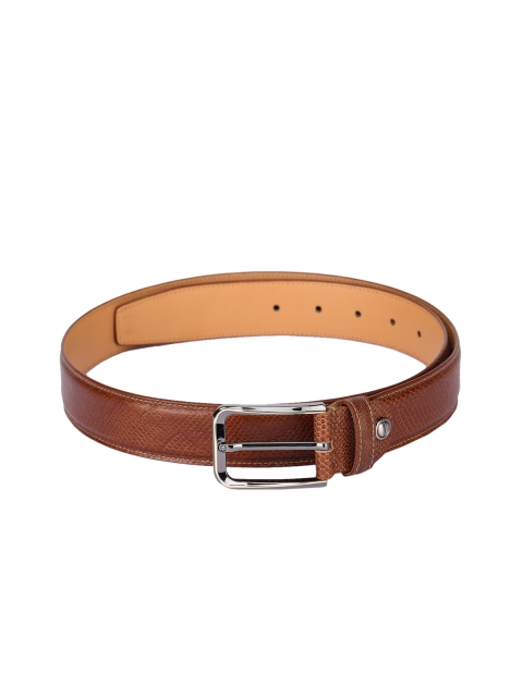 

Alvaro Castagnino Men Tan Brown Animal Textured Leather Belt