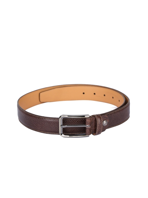 

Alvaro Castagnino Men Coffee Brown Animal Textured Leather Belt