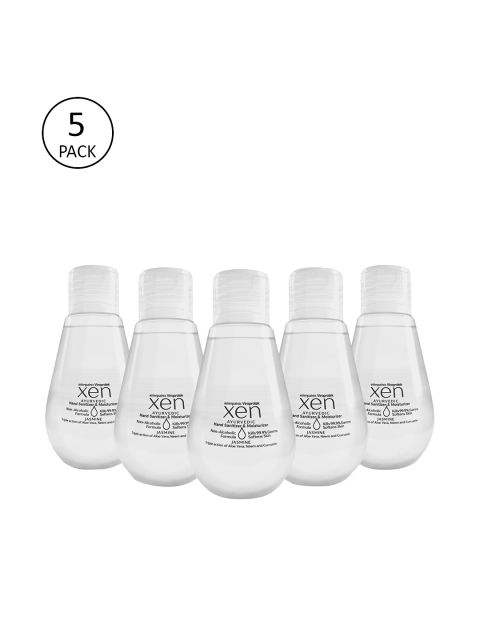 

Asian Paints Pack of 5 Viroprotek Xen Ayurvedic Jasmine Hand Sanitizer 100ml, Transparent