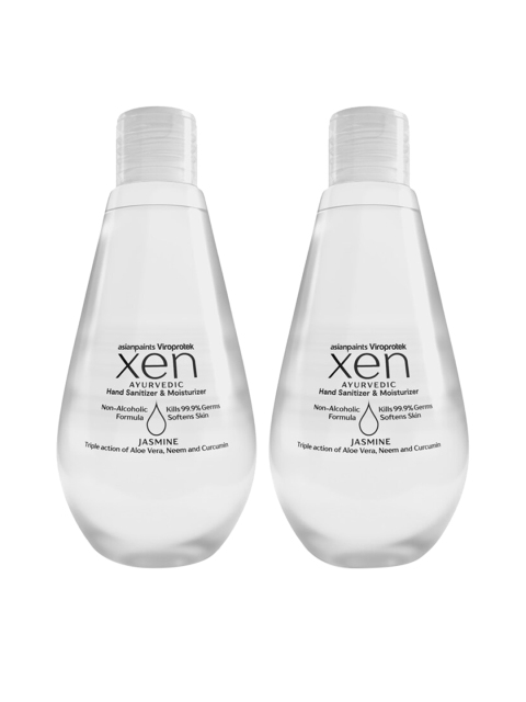 

Viroprotek Xen Ayurvedic Hand Sanitizer Jasmine_200ml_Pack of 2, Transparent