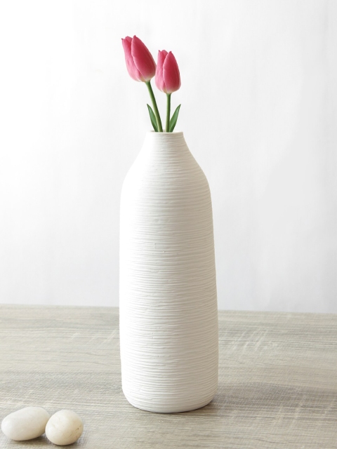 

TAYHAA White Solid Ceramic Flower Vase