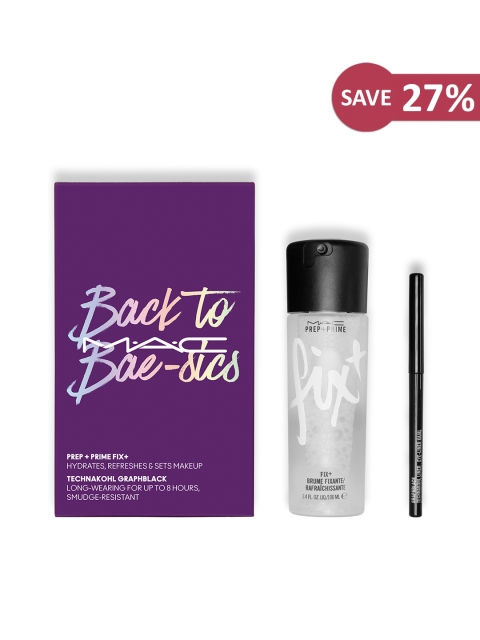 

M.A.C Back to Bae-sics Prep + Prime Fix+ & Technakohl Liner, Silver