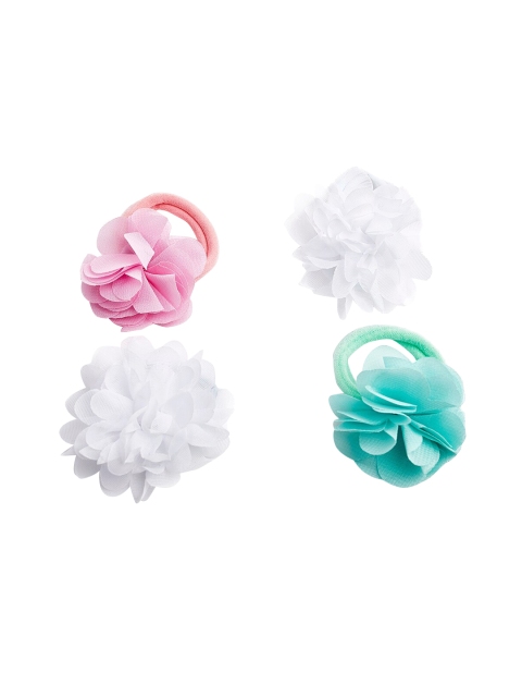 

Toniq Kids Girls White Set of 4 Ponytail Holders