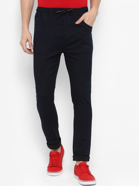 

SWISS MILITARY Men Navy Blue Jogger Mid-Rise Clean Look Stretchable Jeans