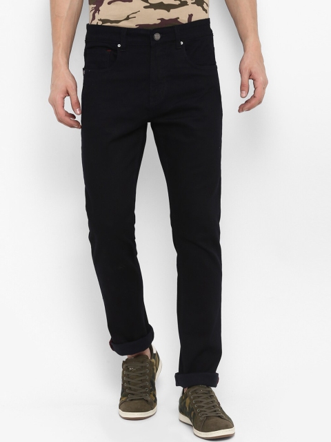 

SWISS MILITARY Men Black Tapered Fit Mid-Rise Clean Look Stretchable Jeans