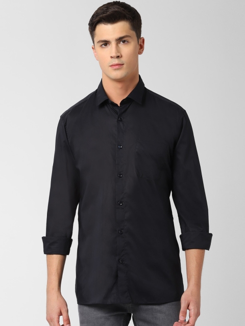 

Peter England Elite Men Black Regular Fit Solid Casual Shirt