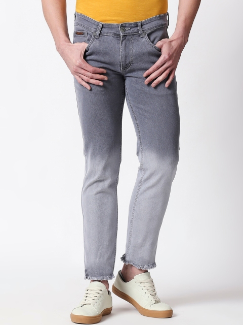 

BOLTS and BARRELS Men Grey Slim Fit Mid-Rise Clean Look Stretchable Jeans