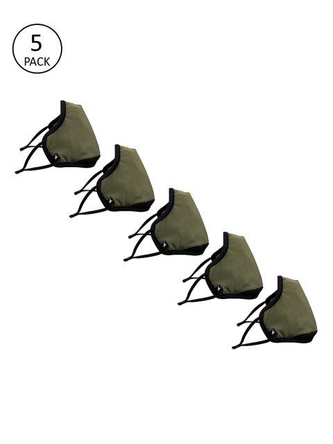 

Fastrack Unisex Pack of 5 Pcs Olive Reusable 4-Ply Protective Outdoor Masks