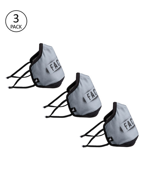 

Fastrack Unisex Pack of 3 4-Ply Outdoor Reusable Masks, Grey