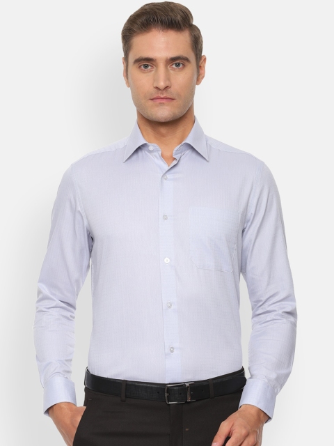 

Louis Philippe Men Blue Regular Fit Self Design Formal Shirt