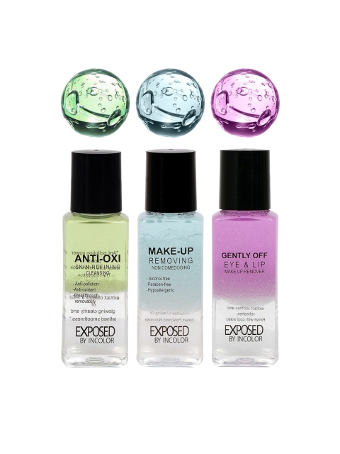 

Incolor Set of 03 Exposed Makeup Removers 100 ml each, Fluorescent green