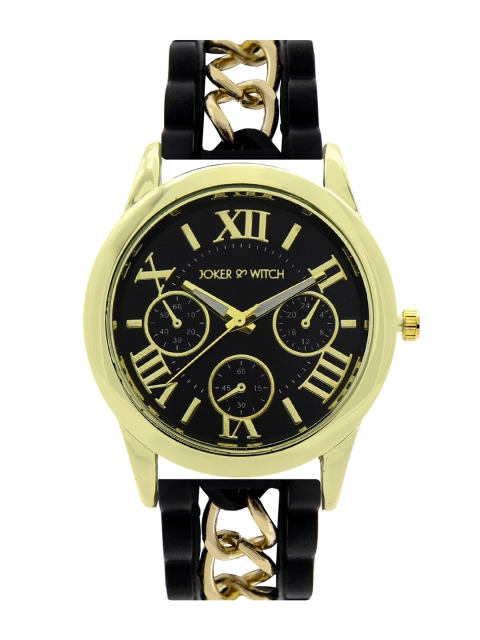 

JOKER & WITCH Women Black & Gold-Toned Analogue Watch AMWW111
