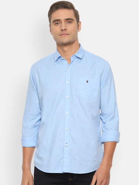 

Louis Philippe Sport Men Blue Slim Fit Self Design Casual Shirt