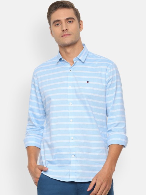 

Louis Philippe Sport Men Blue & White Slim Fit Striped Casual Shirt