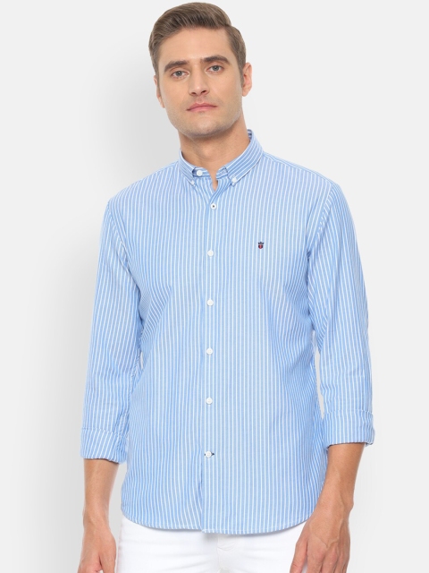 

Louis Philippe Sport Men Blue & White Slim Fit Striped Casual Shirt