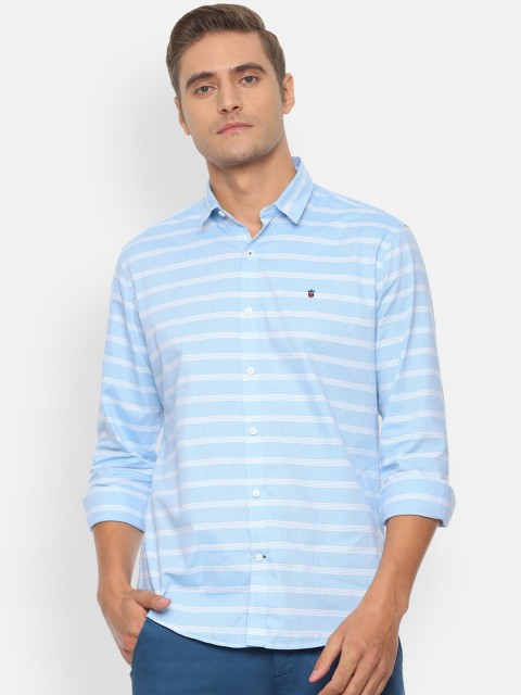 

Louis Philippe Sport Men Blue & White Slim Fit Striped Casual Shirt