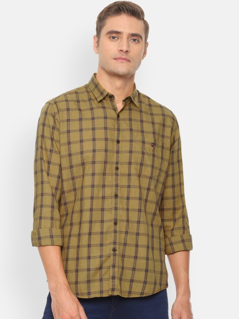 

Louis Philippe Sport Men Khaki & Black Slim Fit Checked Casual Shirt