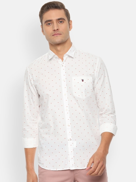 

Louis Philippe Sport Men White Slim Fit Printed Casual Shirt
