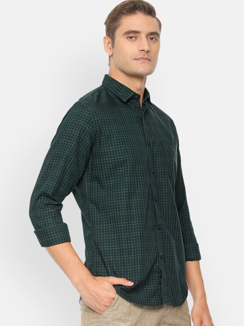 

Louis Philippe Sport Men Green Slim Fit Checked Casual Shirt
