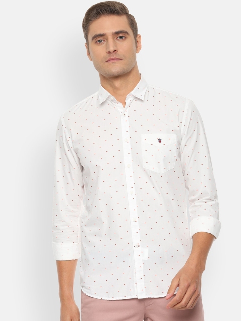 

Louis Philippe Sport Men White Slim Fit Printed Casual Shirt