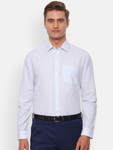 

Van Heusen Men Blue Regular Fit Checked Formal Shirt