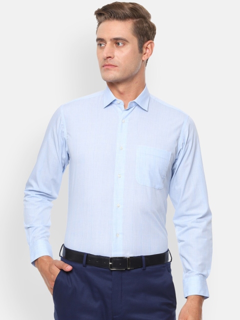 

Van Heusen Men Blue Regular Fit Checked Formal Shirt