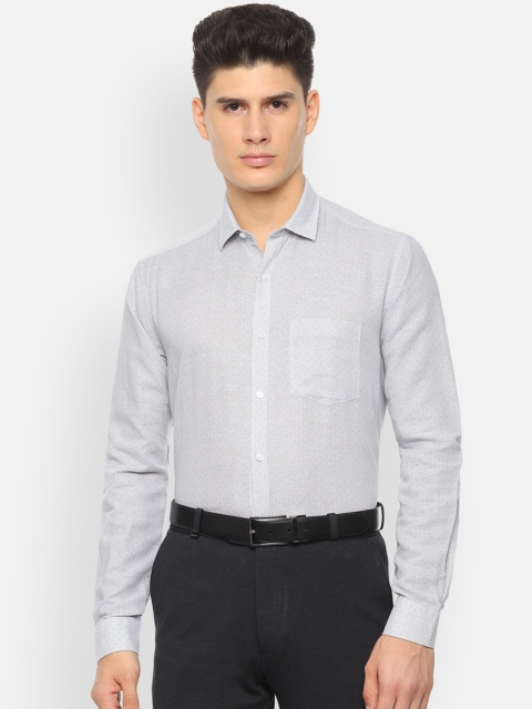 

Van Heusen Men Grey Regular Fit Printed Formal Shirt