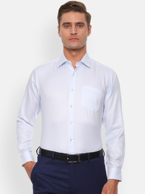 

Van Heusen Men Blue & White Regular Fit Striped Formal Shirt