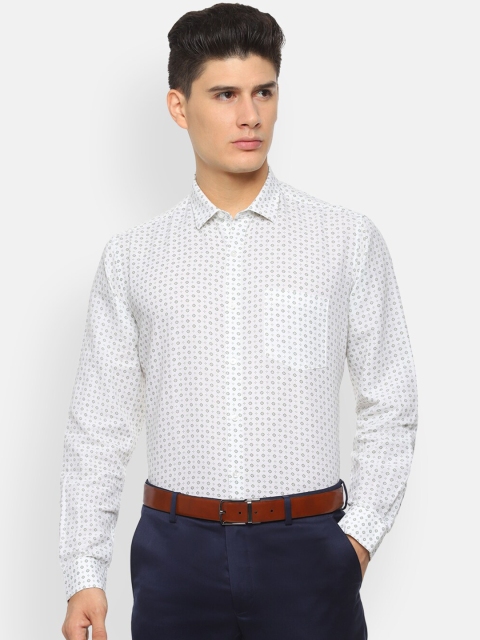 

Van Heusen Men White Regular Fit Printed Formal Shirt