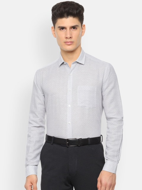

Van Heusen Men Grey Regular Fit Printed Formal Shirt