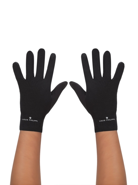 

Louis Philippe Men Black Solid Gloves