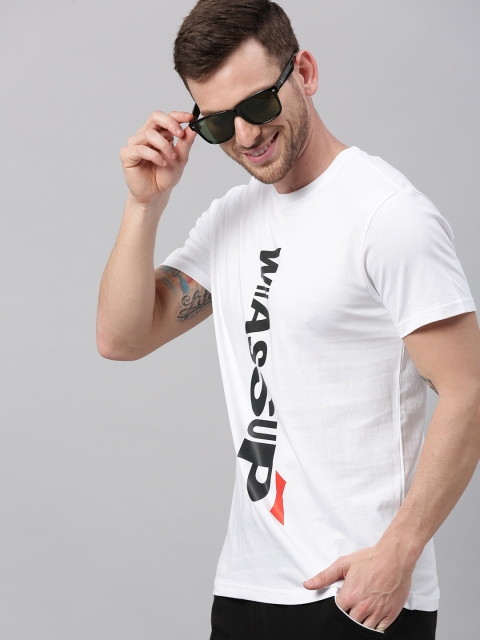 

Budweiser Streetwear Co Men White Printed Round Neck T-shirt