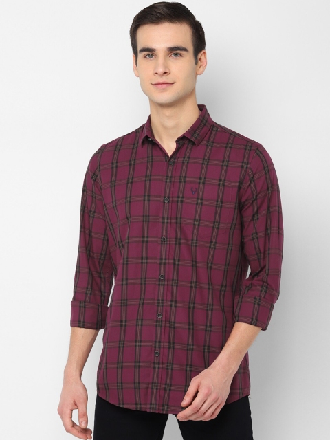

Allen Solly Sport Men Maroon Green Regular Fit Checked Casual Shirt
