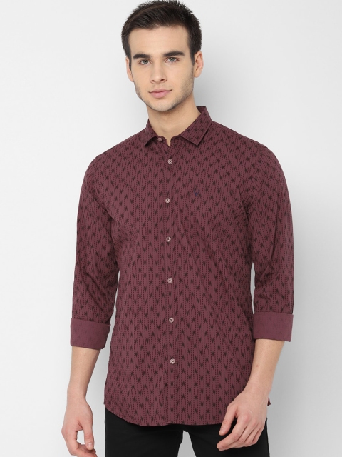 

Allen Solly Sport Men Burgundy Regular Fit Printed Casual Shirt