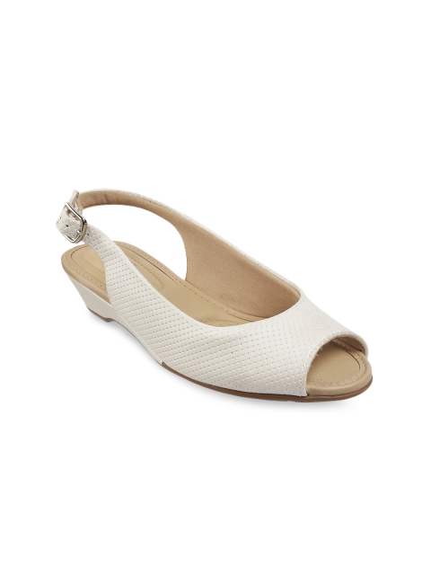 

MODARE Women White Textured Flatforms