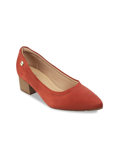 

MODARE Women Orange Solid Pumps