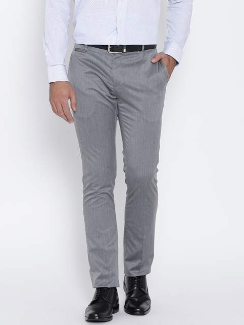 

Van Heusen Grey Skinny Fit Formal Trousers