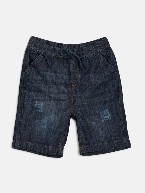 

Aomi Boys Blue Washed Regular Fit Denim Shorts