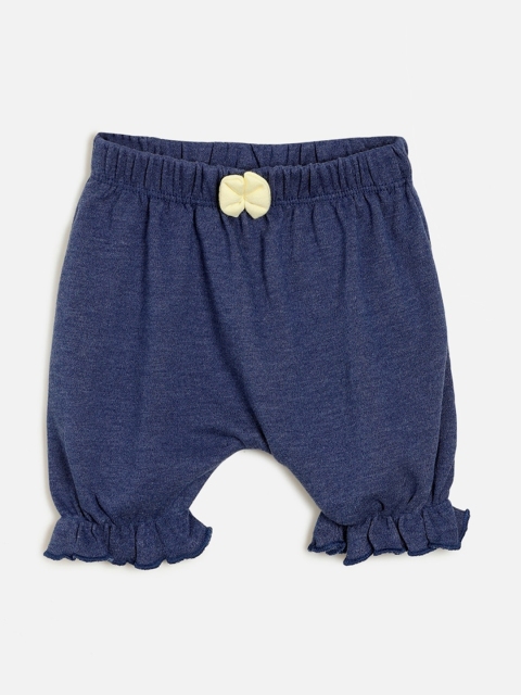 

Aomi Girls Navy Blue Solid Regular Fit Regular Shorts
