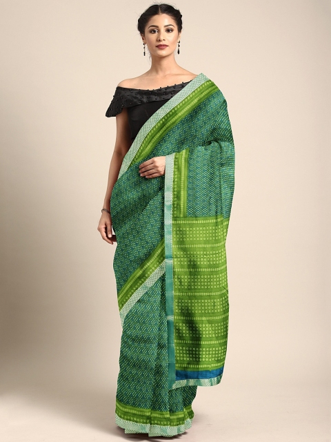 

KALINI Green Art Silk Printed Mysore Silk Saree