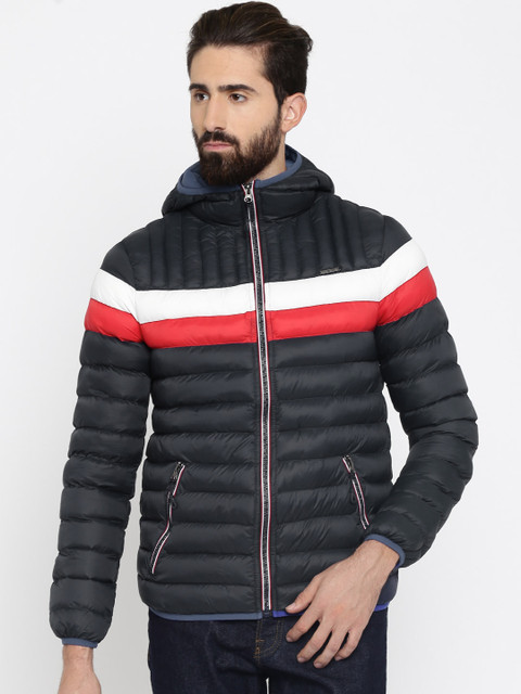 

HARVARD Navy Hooded Puffer Jacket, Navy blue