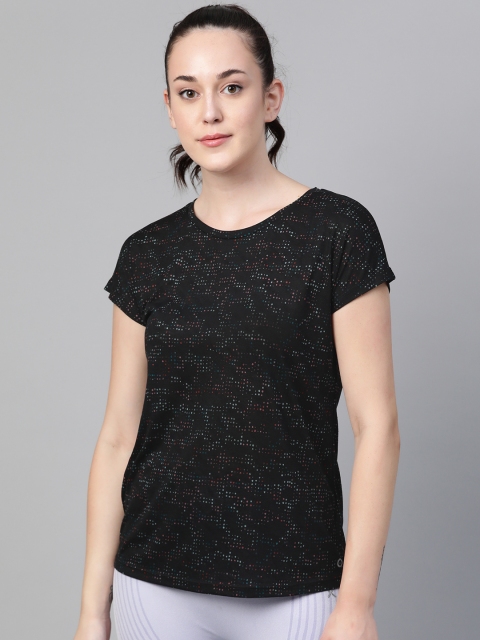 

Marks & Spencer Women Black Printed Quick Dry T-shirt