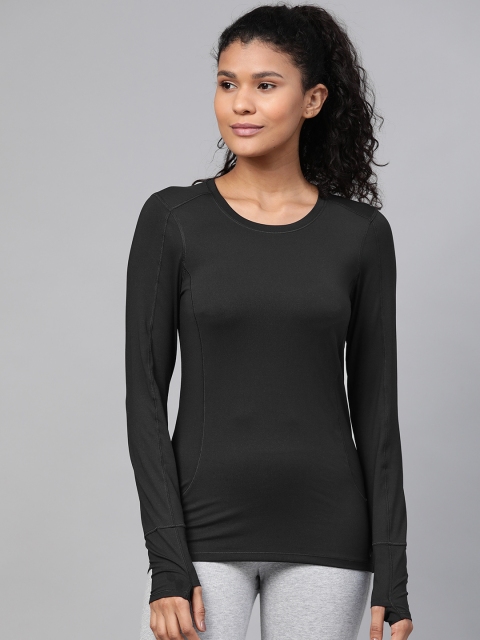 

Marks & Spencer Women Black Solid Round Neck T-shirt