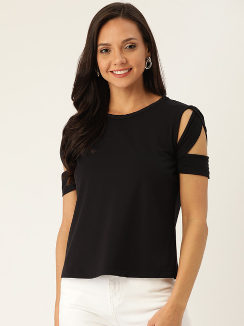 

Rue Collection Women Black Solid Top