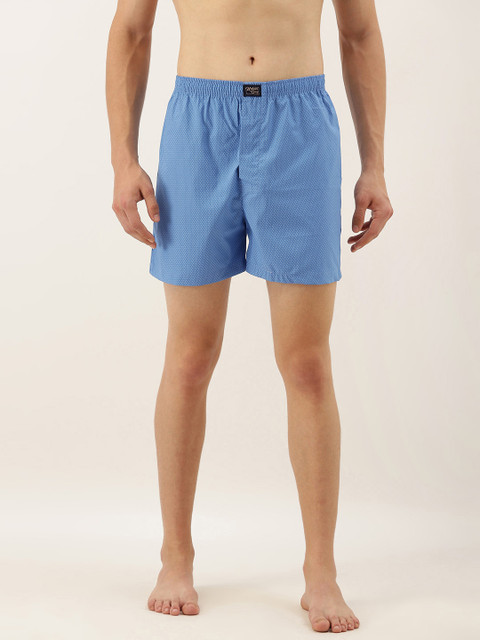 

Urban Dog Men Blue & White Printed Boxers UDBX242
