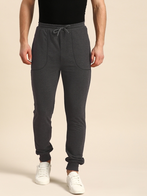 

Ether Men Charcoal Grey Solid Regular Fir Joggers