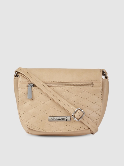 

DressBerry Light Beige Textured Sling Bag