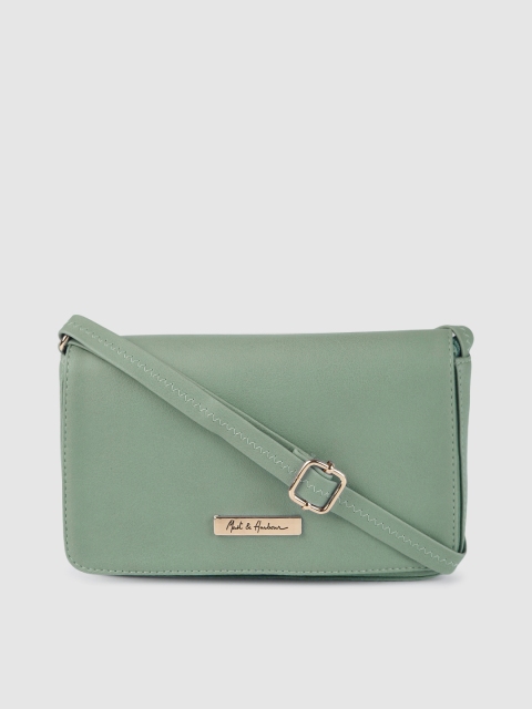 

Mast & Harbour Women Mint Green Solid Sling Bag