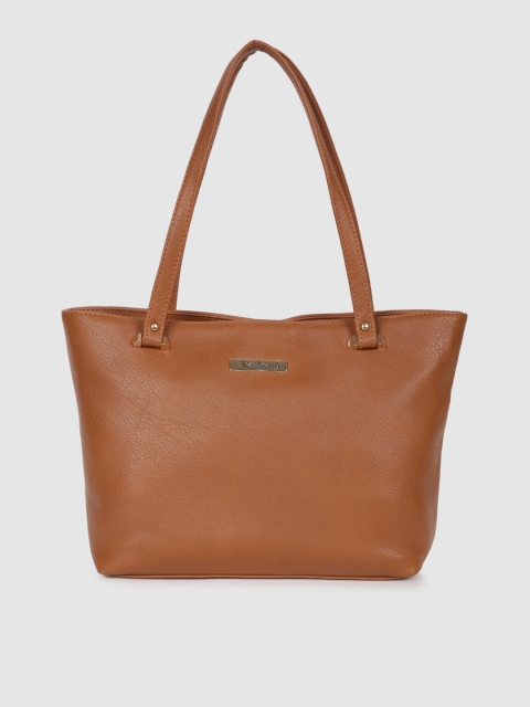 

DressBerry Tan Brown Solid Shoulder Bag