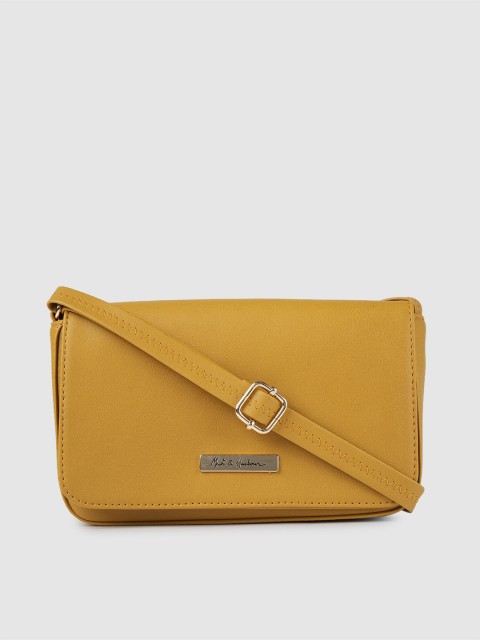 

Mast & Harbour Mustard Yellow Solid Sling Bag